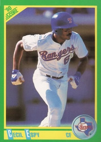 #69 Cecil Espy - Texas Rangers - 1990 Score Baseball
