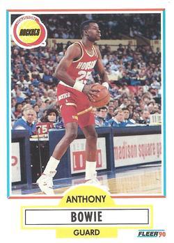 #69 Anthony Bowie - Houston Rockets - 1990-91 Fleer Basketball