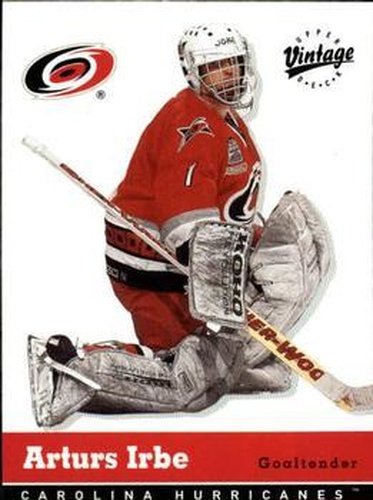 #69 Arturs Irbe - Carolina Hurricanes - 2000-01 Upper Deck Vintage Hockey