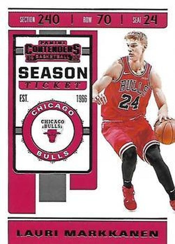 #69 Lauri Markkanen - Chicago Bulls - 2019-20 Panini Contenders Basketball