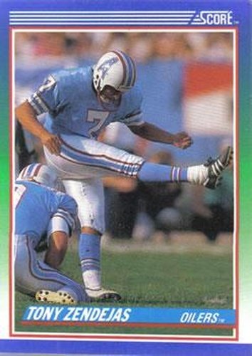 #69 Tony Zendejas - Houston Oilers - 1990 Score Football