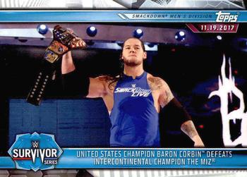 #69 United States Champion Baron Corbin Defeats Intercontinental Champion The Miz - 2019 Topps WWE Road to Wrestlemania Wrestling