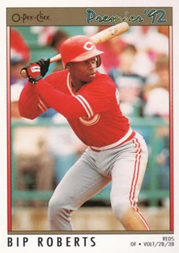 #69 Bip Roberts - Cincinnati Reds - 1992 O-Pee-Chee Premier Baseball