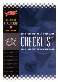 #69 Expansion Checklist - Columbus Blue Jackets - 2000-01 Upper Deck Victory Hockey