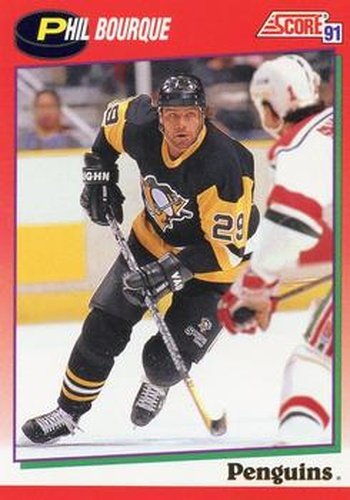 #69 Phil Bourque - Pittsburgh Penguins - 1991-92 Score Canadian Hockey