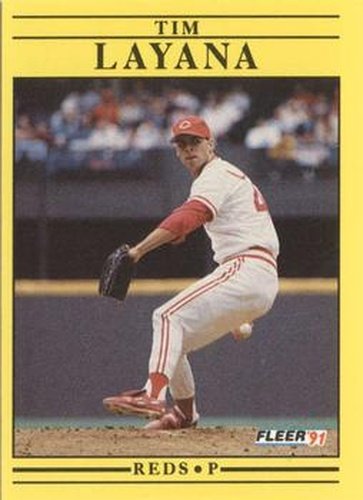 #69 Tim Layana - Cincinnati Reds - 1991 Fleer Baseball
