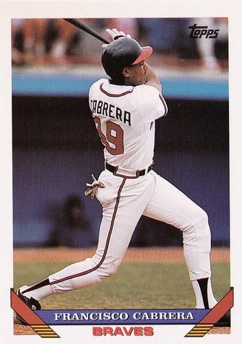 #769 Francisco Cabrera - Atlanta Braves - 1993 Topps Baseball