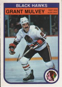 #69 Grant Mulvey - Chicago Blackhawks - 1982-83 O-Pee-Chee Hockey