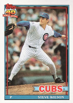 #69 Steve Wilson - Chicago Cubs - 1991 Topps Baseball