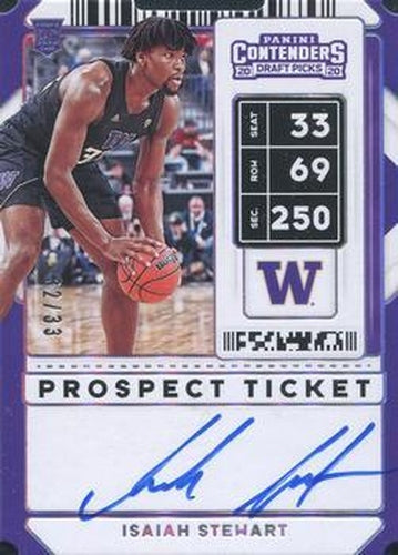 #69b Isaiah Stewart - Washington Huskies - 2020 Panini Contenders Draft Picks Basketball