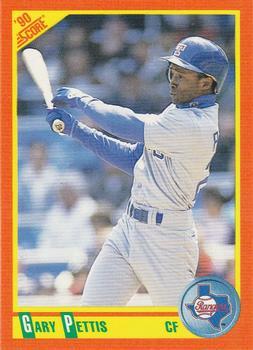 #6T Gary Pettis - Texas Rangers - 1990 Score Rookie & Traded Baseball