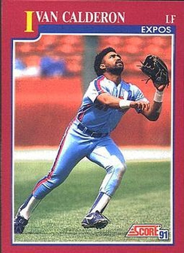 #6T Ivan Calderon - Montreal Expos - 1991 Score Rookie & Traded Baseball