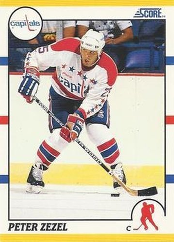 #6T Peter Zezel - Washington Capitals - 1990-91 Score Rookie and Traded Hockey
