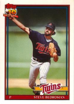 #6T Steve Bedrosian - Minnesota Twins - 1991 Topps Traded Baseball