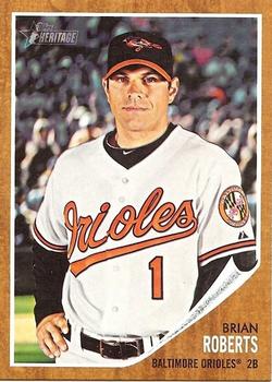 #6 Brian Roberts - Baltimore Orioles - 2011 Topps Heritage Baseball