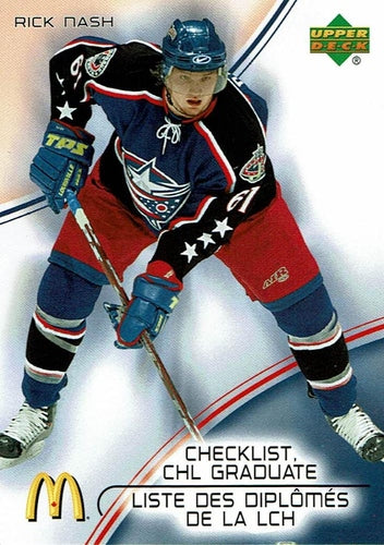 #CG6 Rick Nash - Columbus Blue Jackets - 2005-06 Upper Deck McDonald's Hockey - CHL Graduates