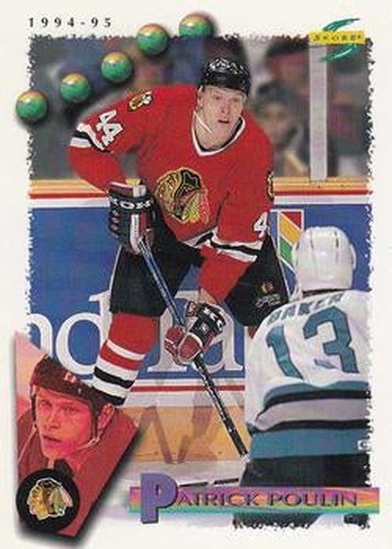 #6 Patrick Poulin - Chicago Blackhawks - 1994-95 Score Hockey