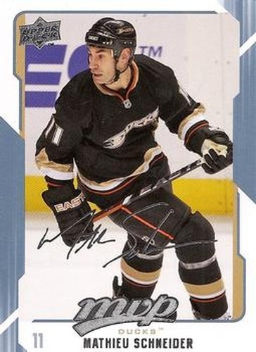 #6 Mathieu Schneider - Anaheim Ducks - 2008-09 Upper Deck MVP Hockey