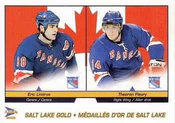 #6 Eric Lindros / Theoren Fleury - New York Rangers - 2002-03 Pacific McDonald's Hockey - Salt Lake Gold