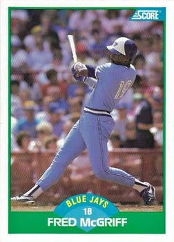 #6 Fred McGriff - Toronto Blue Jays - 1989 Score Baseball