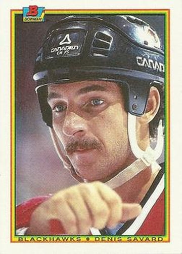 #6 Denis Savard - Chicago Blackhawks - 1990-91 Bowman Hockey