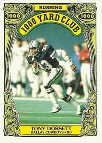 #6 Tony Dorsett - Dallas Cowboys - 1986 Topps Football - 1000 Yard Club