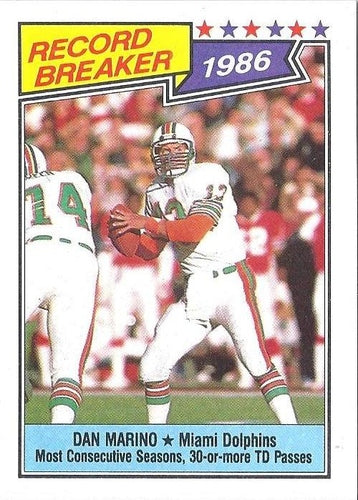 #6 Dan Marino - Miami Dolphins - 1987 Topps Football