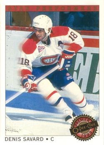 #6 Denis Savard - Montreal Canadiens - 1992-93 O-Pee-Chee Premier Hockey - Star Performers