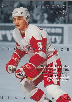 #6 Sergei Fedorov - Detroit Red Wings - 1994-95 Ultra Hockey - Sergei Fedorov Highlights