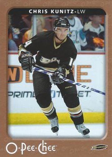 #6 Chris Kunitz - Anaheim Ducks - 2006-07 O-Pee-Chee Hockey