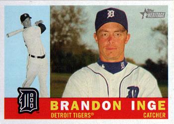 #6 Brandon Inge - Detroit Tigers - 2009 Topps Heritage Baseball