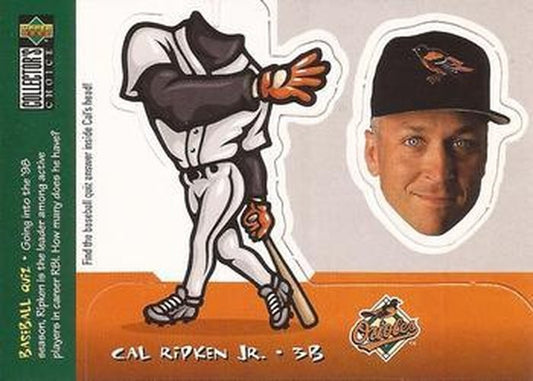 #6 Cal Ripken Jr. - Baltimore Orioles - 1998 Collector's Choice - Mini Bobbing Heads Baseball