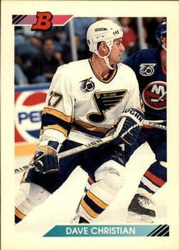 #6 Dave Christian - St. Louis Blues - 1992-93 Bowman Hockey