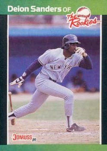 #6 Deion Sanders - New York Yankees - 1989 Donruss The Rookies Baseball