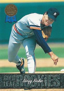 #6 Greg Gohr - Detroit Tigers - 1993 Leaf Baseball - Gold Leaf Rookies