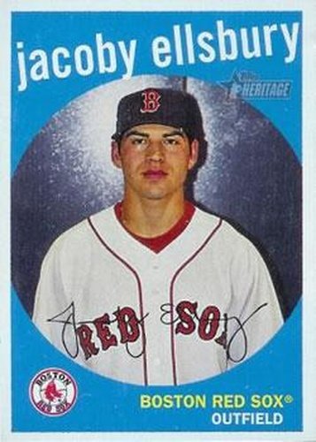 #6 Jacoby Ellsbury - Boston Red Sox - 2008 Topps Heritage Baseball