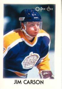 #6 Jim Carson - Los Angeles Kings - 1987-88 O-Pee-Chee Minis Hockey