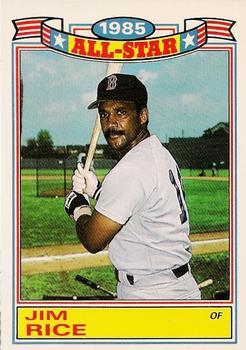 #6 Jim Rice - Boston Red Sox - 1986 Topps Baseball - Glossy All-Stars