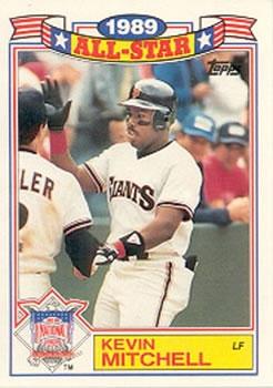 #6 Kevin Mitchell - San Francisco Giants - 1990 Topps Baseball - Glossy All-Stars