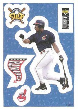#6 Manny Ramirez - Cleveland Indians - 1997 Collector's Choice Baseball - Stick'Ums