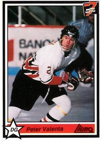 #6 Peter Valenta - Drummondville Voltigeurs - 1990-91 7th Inning Sketch QMJHL Hockey