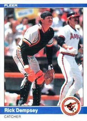 #6 Rick Dempsey - Baltimore Orioles - 1984 Fleer Baseball