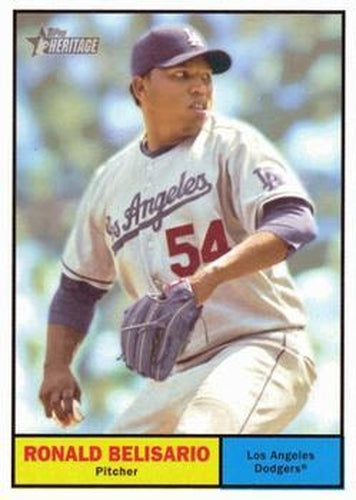 #6 Ronald Belisario - Los Angeles Dodgers - 2010 Topps Heritage Baseball