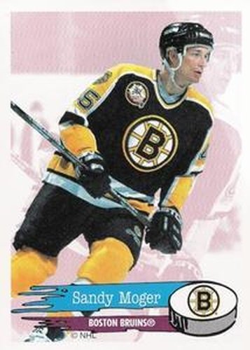 #6 Sandy Moger - Boston Bruins - 1995-96 Panini Hockey Stickers