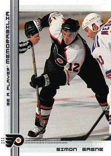 #6 Simon Gagne - Philadelphia Flyers - 2000-01 Be a Player Memorabilia Hockey