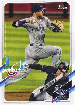 #6 Trevor Story - Colorado Rockies - 2021 Topps Opening Day Baseball
