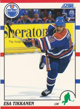 #6 Esa Tikkanen - Edmonton Oilers - 1990-91 Score Hottest and Rising Stars Hockey