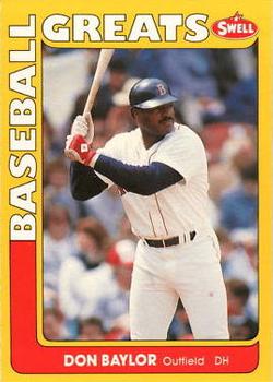 #6 Don Baylor - Boston Red Sox - 1991 Swell Baseball Greats