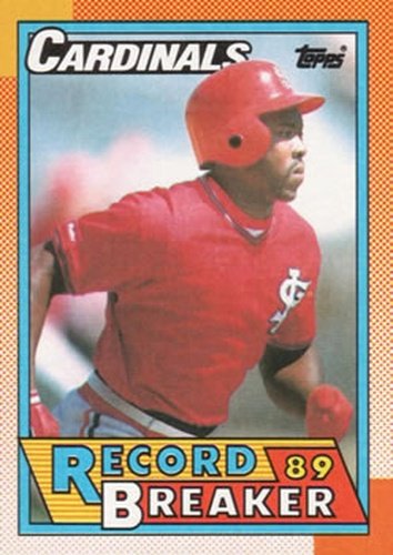 #6 Vince Coleman - St. Louis Cardinals - 1990 Topps Baseball