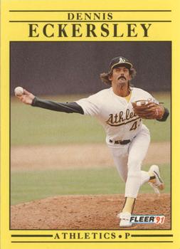 #6 Dennis Eckersley - Oakland Athletics - 1991 Fleer Baseball